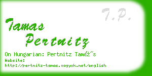 tamas pertnitz business card